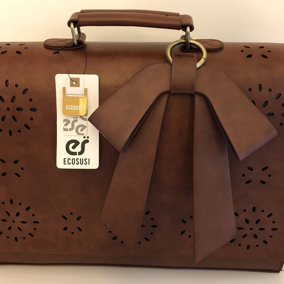 ecosusi Handbags - NWT ECOSUSI Ladies Leather Computer Bag/Briefcase
